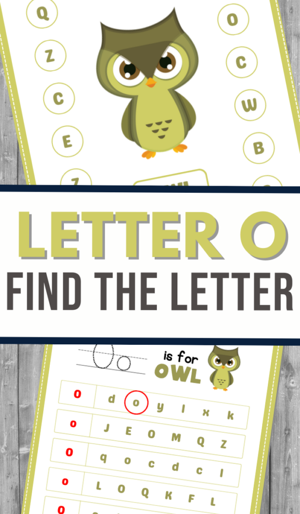 Find the Letter O is for Owl Worksheet Pack - 3 Boys and a Dog