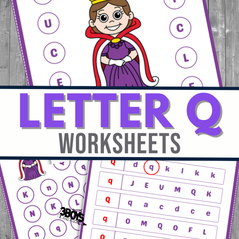 Find the Letter Q is for Queen Worksheets