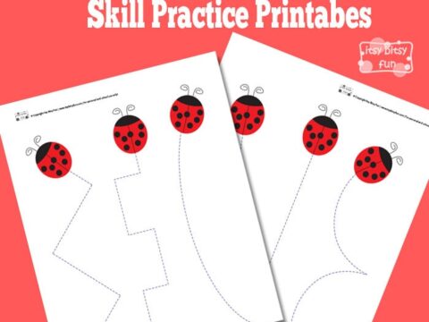 Image for Ladybug Scissor Practice Worksheets