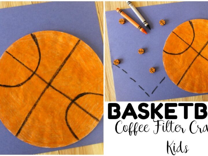 Image for Simple Bouncing Basketball Coffee Filter Craft