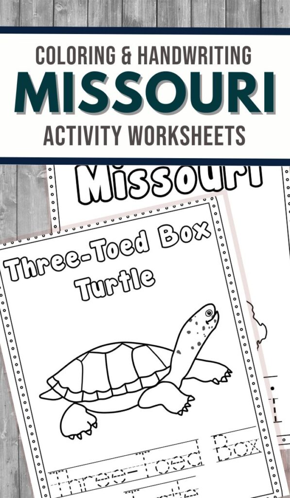 Missouri Coloring and Handwriting Worksheets - 3 Boys and a Dog
