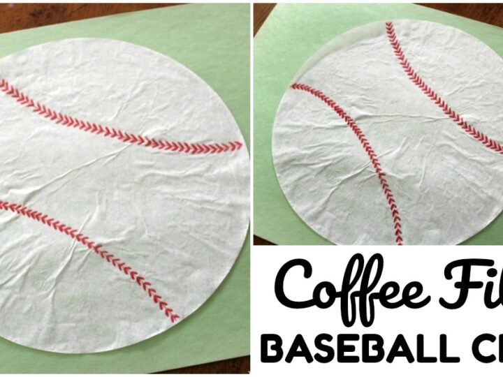 Image for Easy Coffee Filter Baseball Craft for Kids