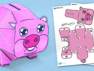 Image for Piggy Bank Paper Toy