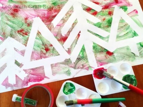 Image for Tape Resist Glitter Forest Craft
