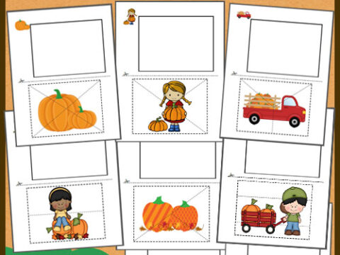 Image for Pumpkin Cutting Practice Printables