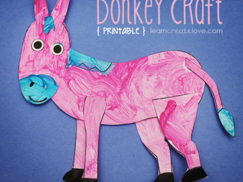 Image for Printable Donkey Craft