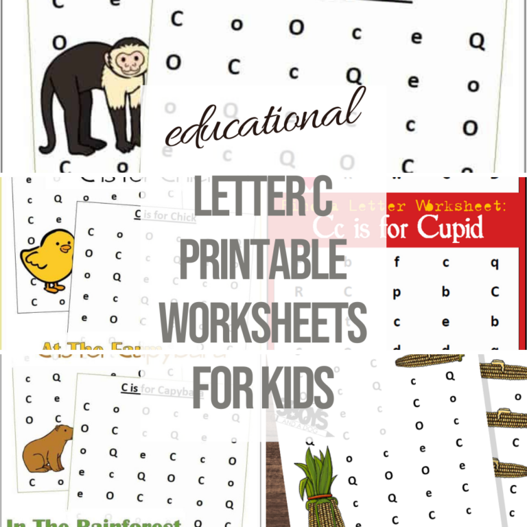 Find the Letter C Worksheets
