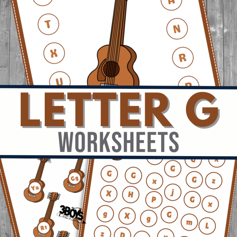 Find the Letter G is for Guitar Worksheet