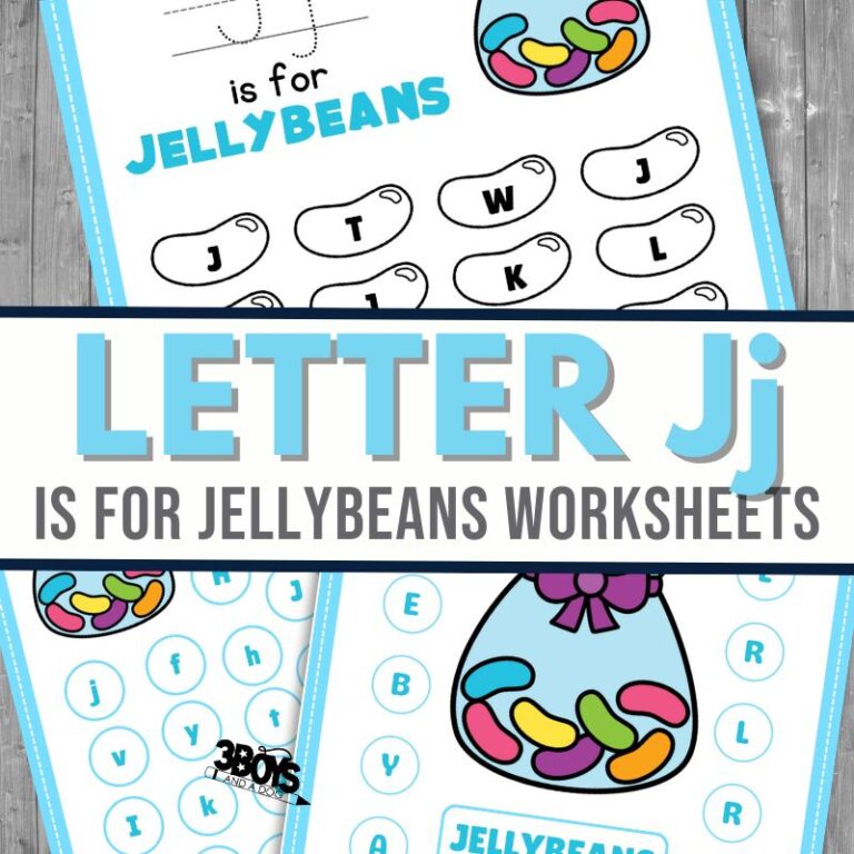 Find the Letter J is for Jellybeans Worksheet