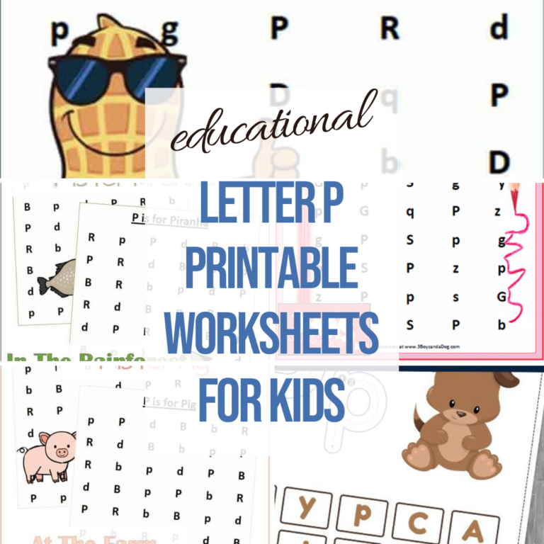 Find the Letter P Worksheets