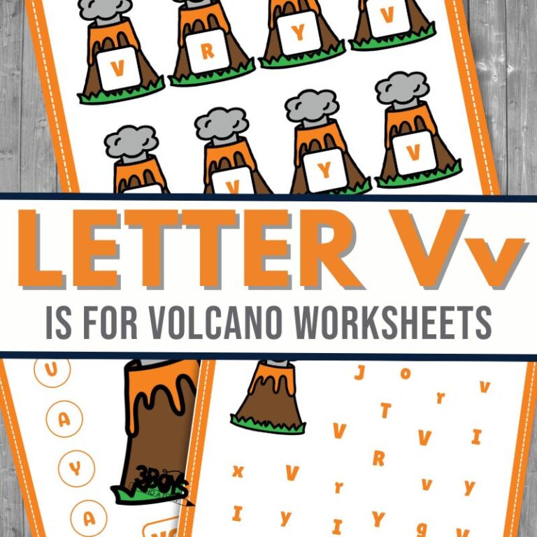 Find the Letter V is for Volcano Worksheet