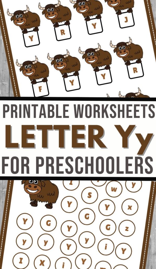 Find the Letter Y is for Yak Worksheet - 3 Boys and a Dog