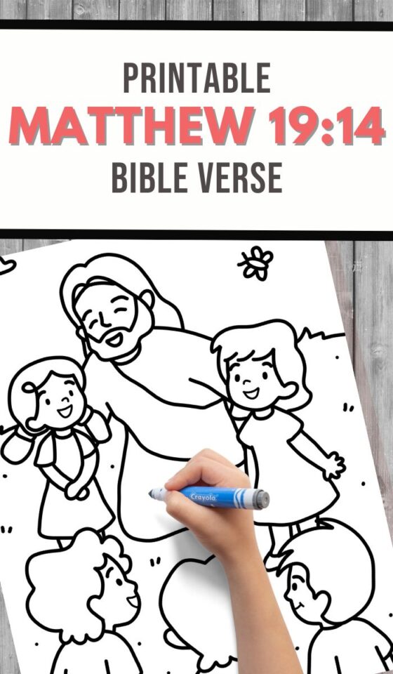 Matthew 19:14 Coloring Page - 3 Boys and a Dog