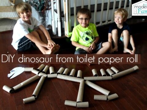 Image for Make a GIANT dinosaur out of toilet paper rolls