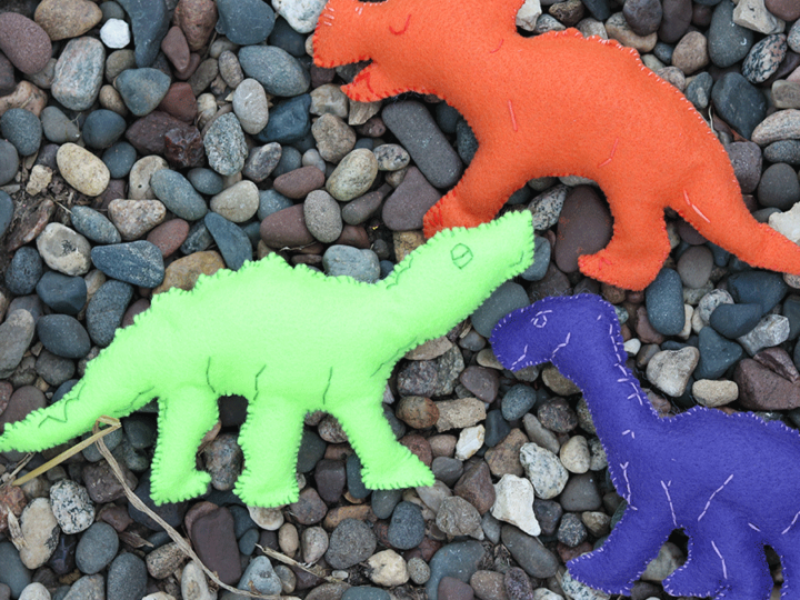 Image for Felt Dinosaurs Template and FUN!