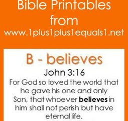 Image for FREE Letter B Bible Verse Printables