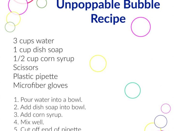 Image for Unpoppable Bubble Recipe with Free Printable