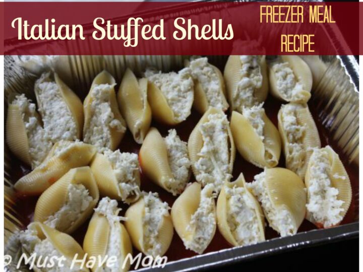 Image for Italian Stuffed Shells Freezer Meal Recipe