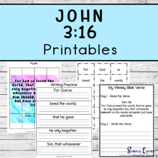 John 3:16 Printables - 3 Boys and a Dog