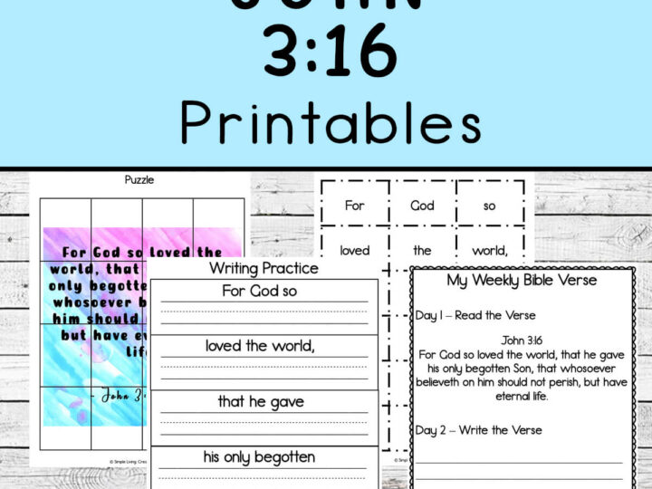 Image for Monday Memory Verse: John 3:16 Printables