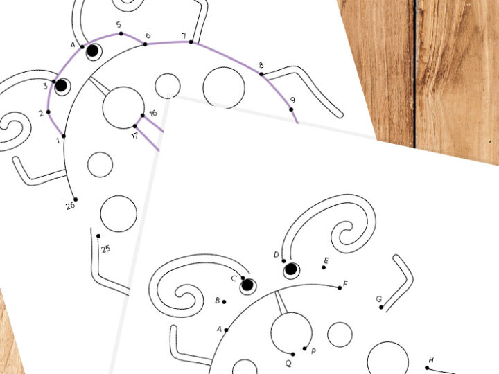 Image for Ladybug Dot to Dot Worksheet