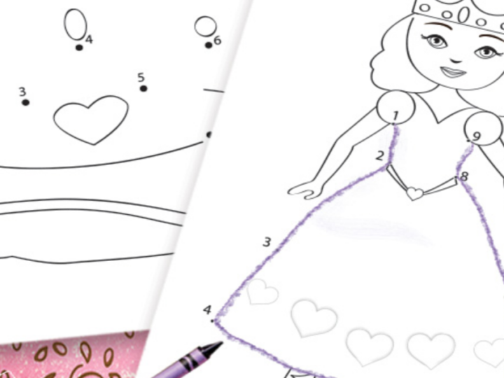 Image for Free Printable Princess Dot to Dot Worksheets