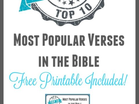 Image for The Top 10 Most Popular Verses in the Bible Printables