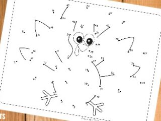 Image for Turkey Dot to Dot Coloring Page