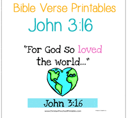 Image for John 3:16 Bible Verse Printables