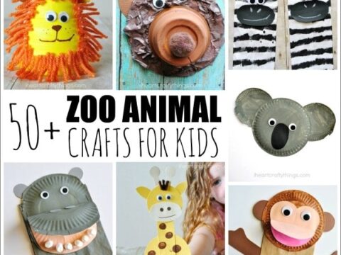 Image for 50+ Zoo Animal Crafts for Kids