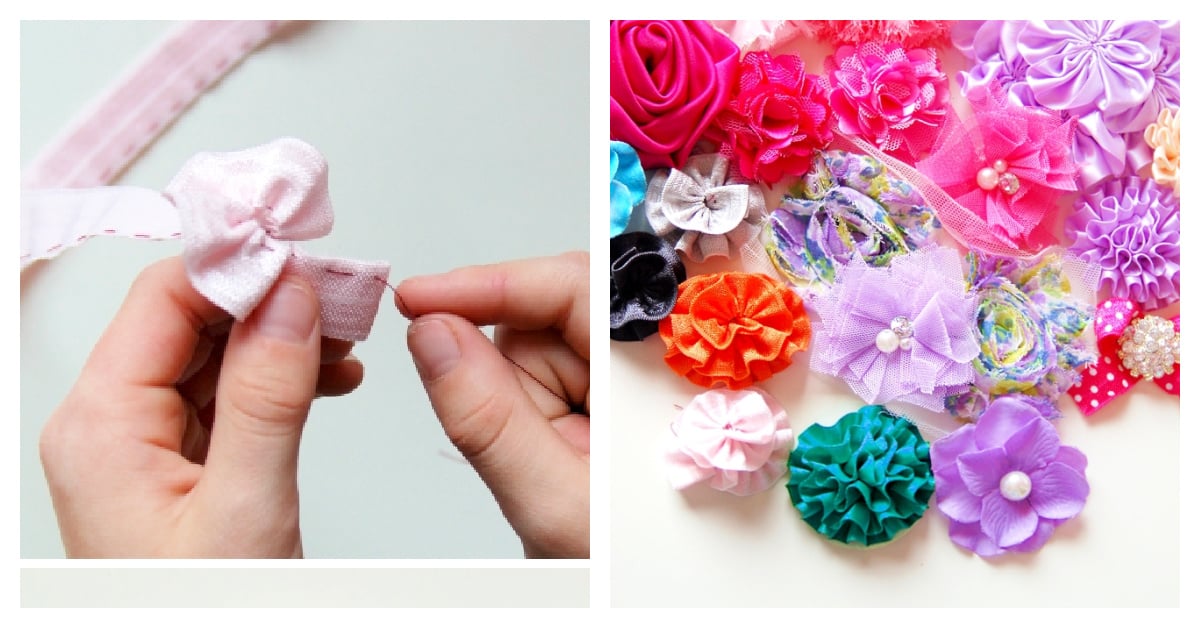 Easy ribbon flower craft for kids