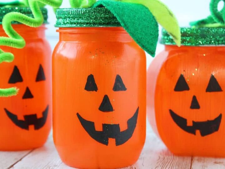 Image for Easy Painted Pumpkin Mason Jar Craft