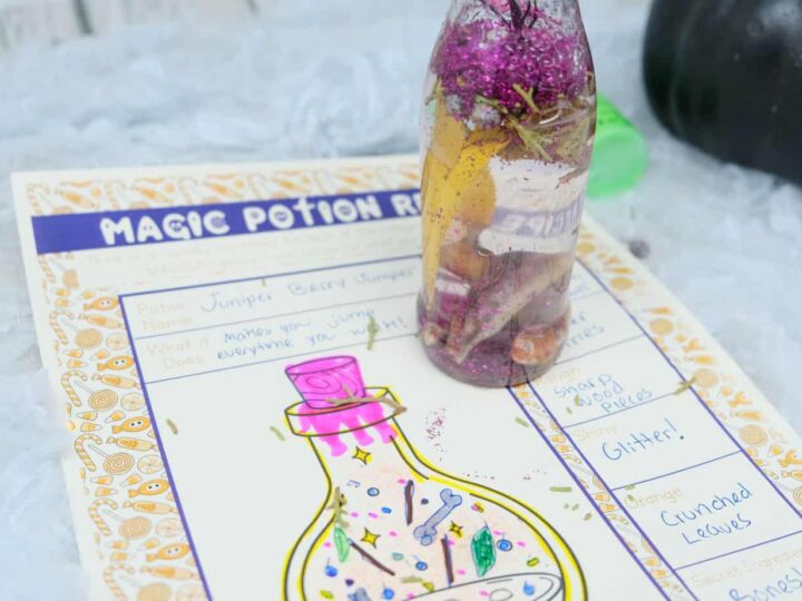 Image for Spooky Nature Potion Kids Halloween Activity + FREE Printable Recipe Worksheet!
