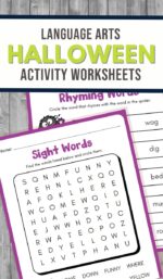 Halloween Language Arts Activities for Preschool - 3 Boys and a Dog