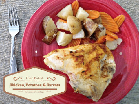 Image for Oven-Baked Chicken, Potatoes, and Carrot