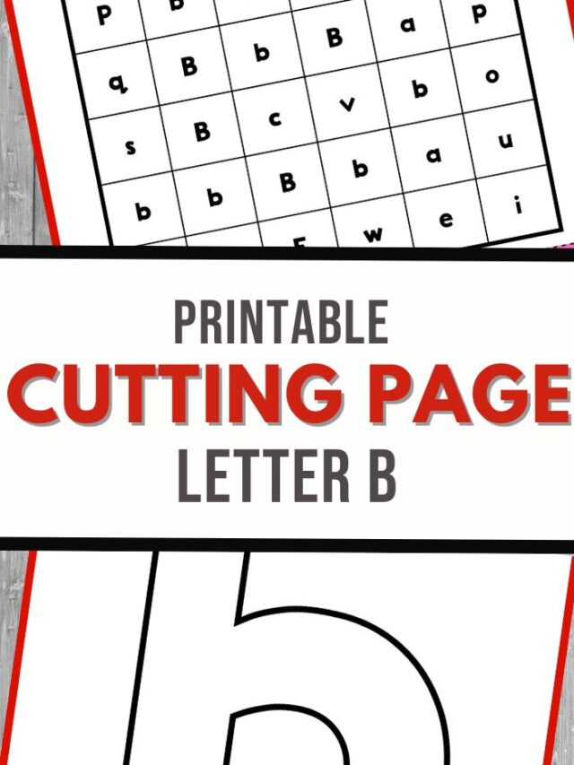 Printable cutting pages for the letter B feature a grid with uppercase and lowercase variations. Perfect for early learners, these engaging pages offer hands-on practice with the letter B, enhancing recognition and cutting skills across all three included sheets.