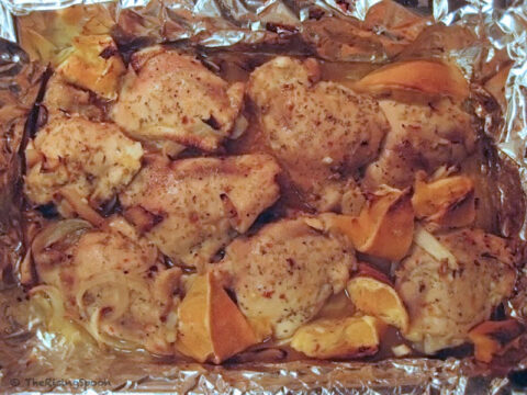 Image for Rosemary Roasted Chicken Thighs with Orange Wedges