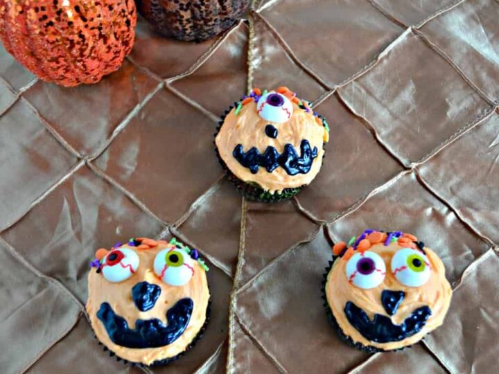 Image for Caramel Swirl Silly Pumpkin Cupcakes