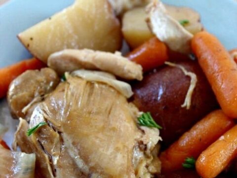 Image for Slow Cooker Chicken Thighs & Veggies Recipe