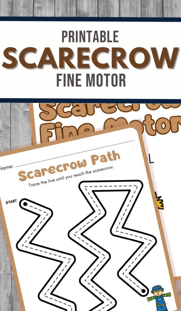 Scarecrow Fine Motor Activities for Preschool - 3 Boys and a Dog