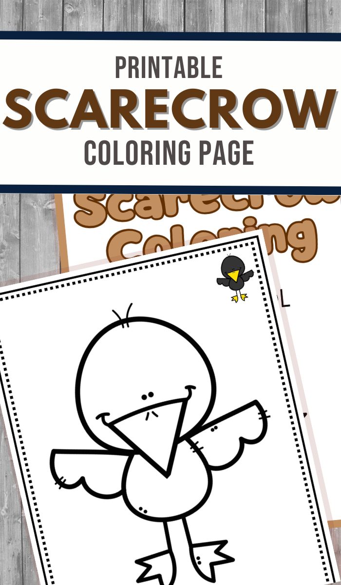 Scarecrow Coloring Activities for Preschool - 3 Boys and a Dog