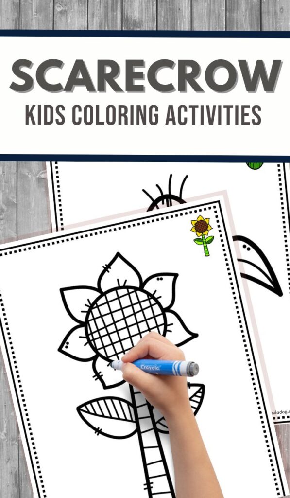 Scarecrow Coloring Activities for Preschool - 3 Boys and a Dog