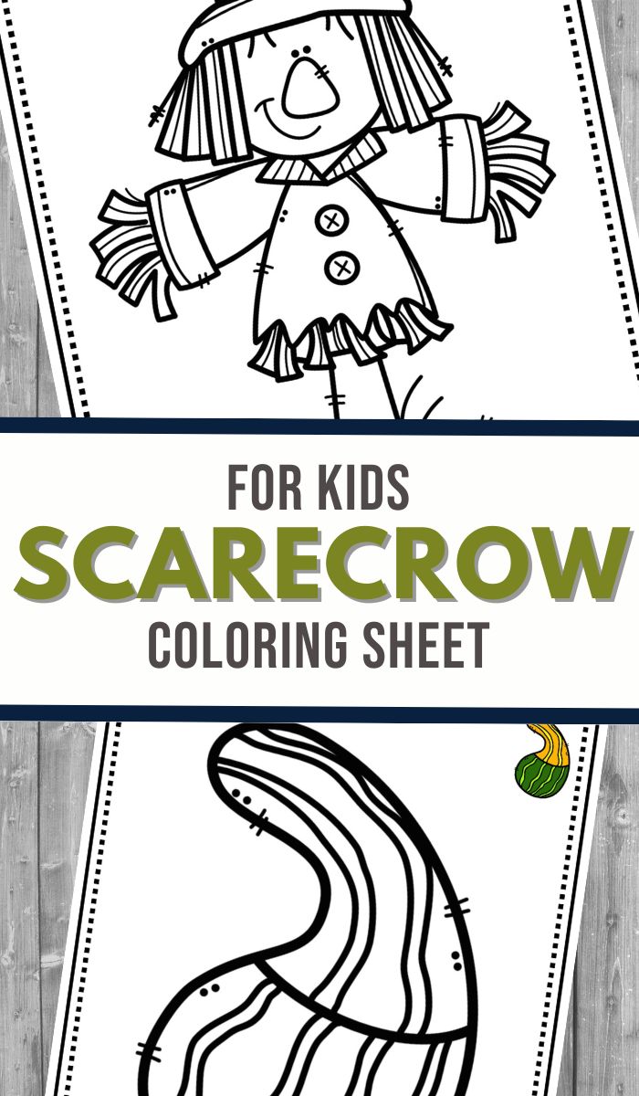 Scarecrow Coloring Activities for Preschool - 3 Boys and a Dog