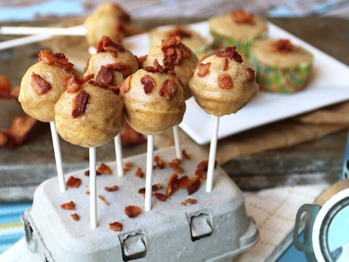 Image for Salted Caramel Glazed Maple Bacon Cake Pops
