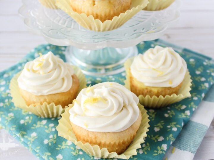 Image for Lemon Poke Cupcakes with Lemon Cream Cheese Frosting