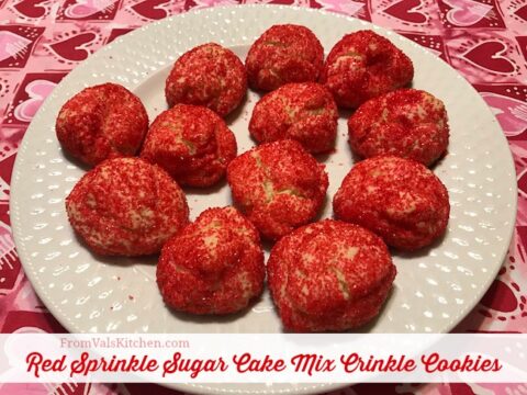 Image for Red Sprinkle Sugar Cake Mix Crinkle Cookies
