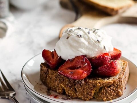 Image for Pistachio Pound Cake with Vanilla Lavender Strawberries