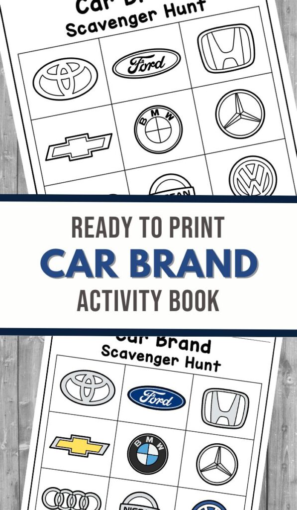 Car Brand Scavenger Hunt Printable - 3 Boys and a Dog