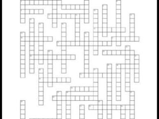 Crossword puzzle titled United States Capital Cities with empty grids and clues instructing to fill in the capital city names of each state. The layout is complex with intertwining squares.