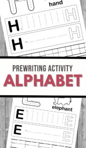 Alphabet Prewriting Worksheets - 3 Boys and a Dog